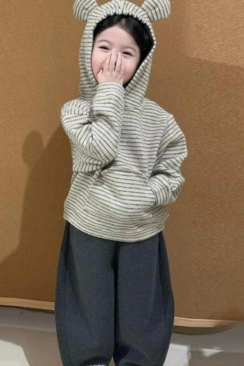 條紋耳朵帽T