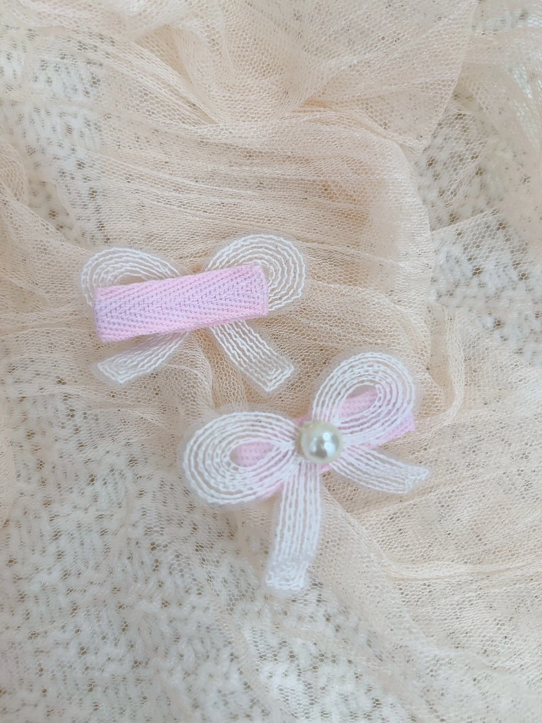 蝴蝶紗針織髮夾