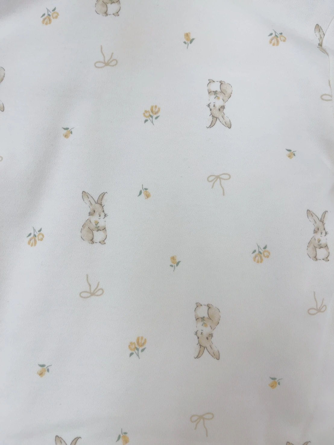 田園兔夾棉綁帶爬服