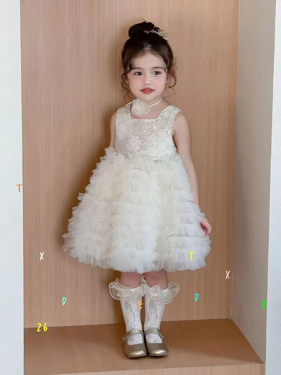 立體織花美背小天使