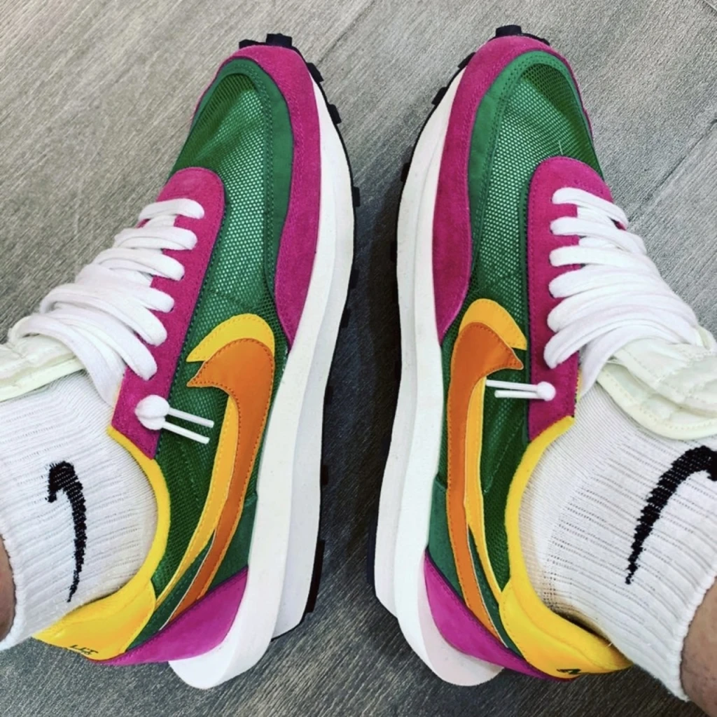 Nike x Sacai LDWaffle 綠桃紅 BV0073-301