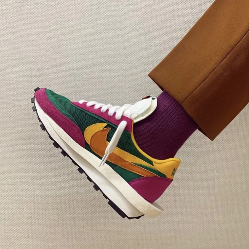 Nike x Sacai LDWaffle 綠桃紅 BV0073-301