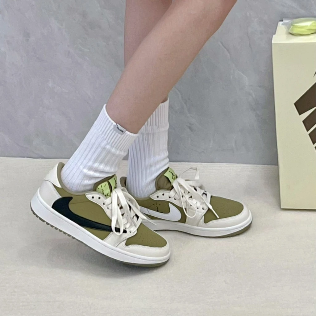 Travis Scott x Air Jordan 1 Low Golf 倒鉤 高爾夫 橄欖綠 FZ3124-200
