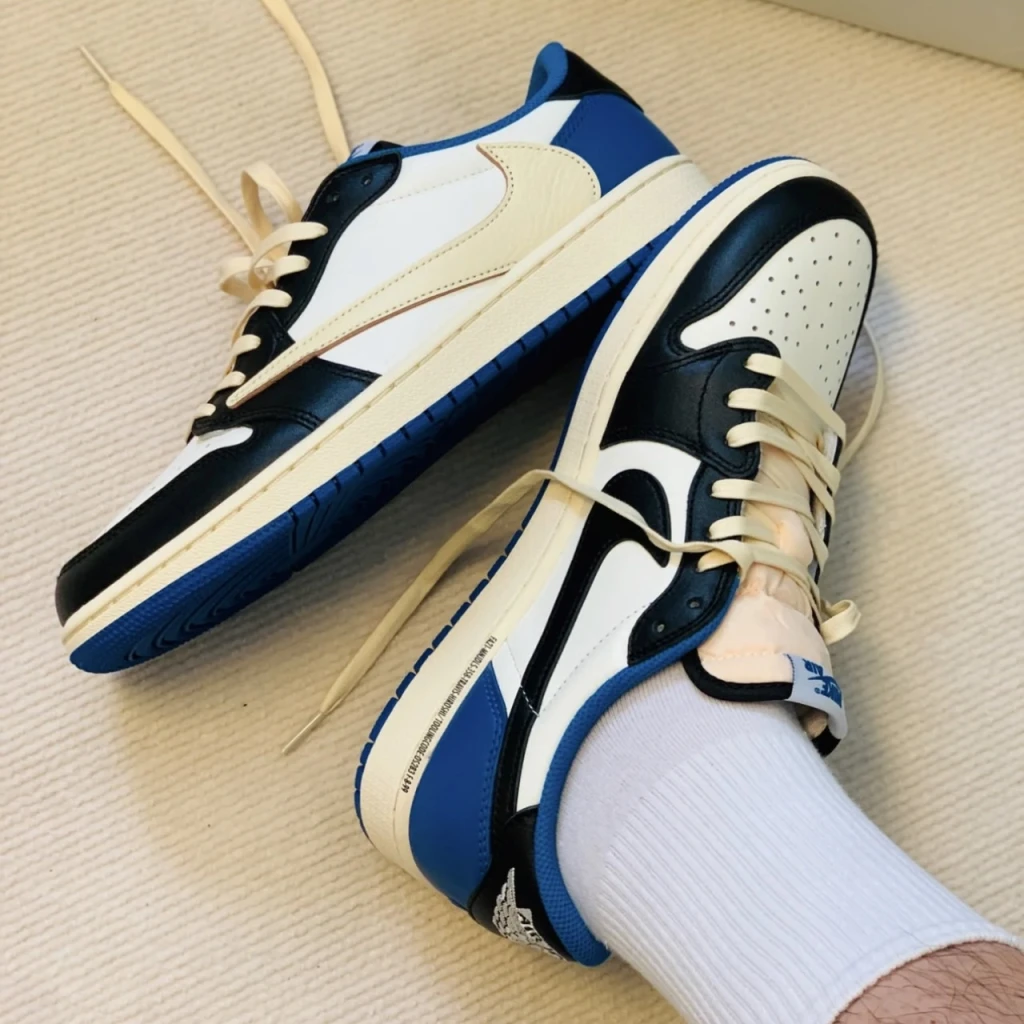 Travis Scott x Fragment x AJ1 Low 三方聯名 閃電倒鉤 藤原浩 DM7866-140