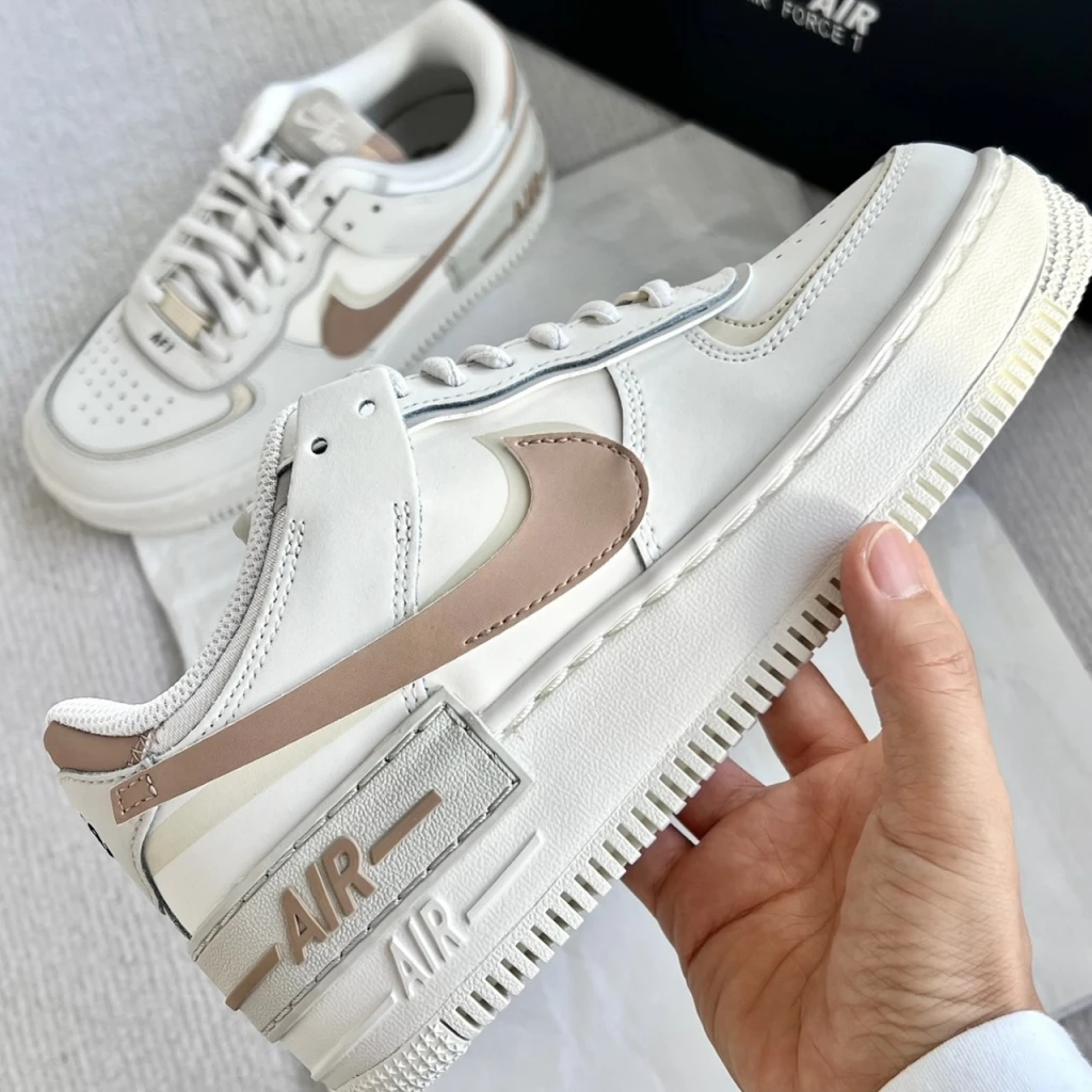 NIKE AIR FORCE 1 Shadow 解構雙鉤 奶茶焦糖 (CI0919-116)