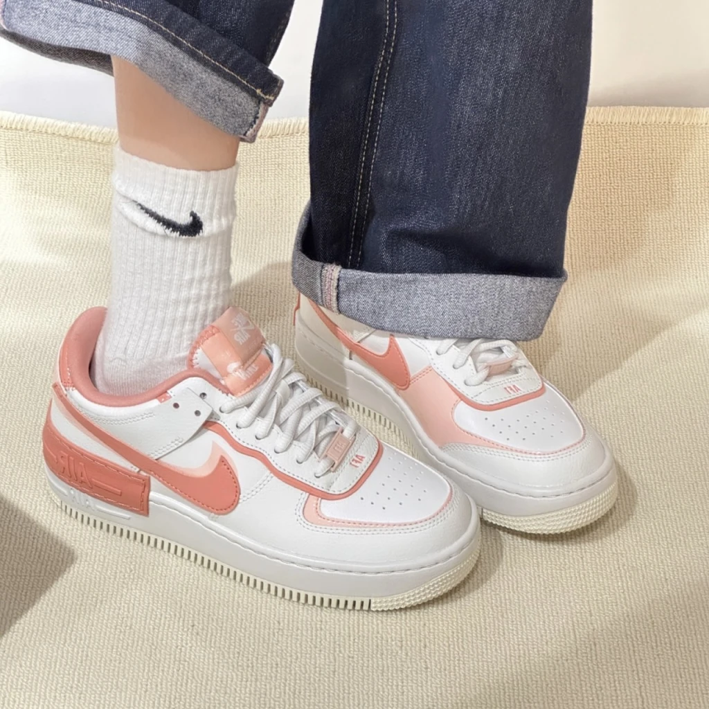 NIKE AIR FORCE 1 Shadow 解構雙鉤 蜜桃烏龍 (CJ1641-101)