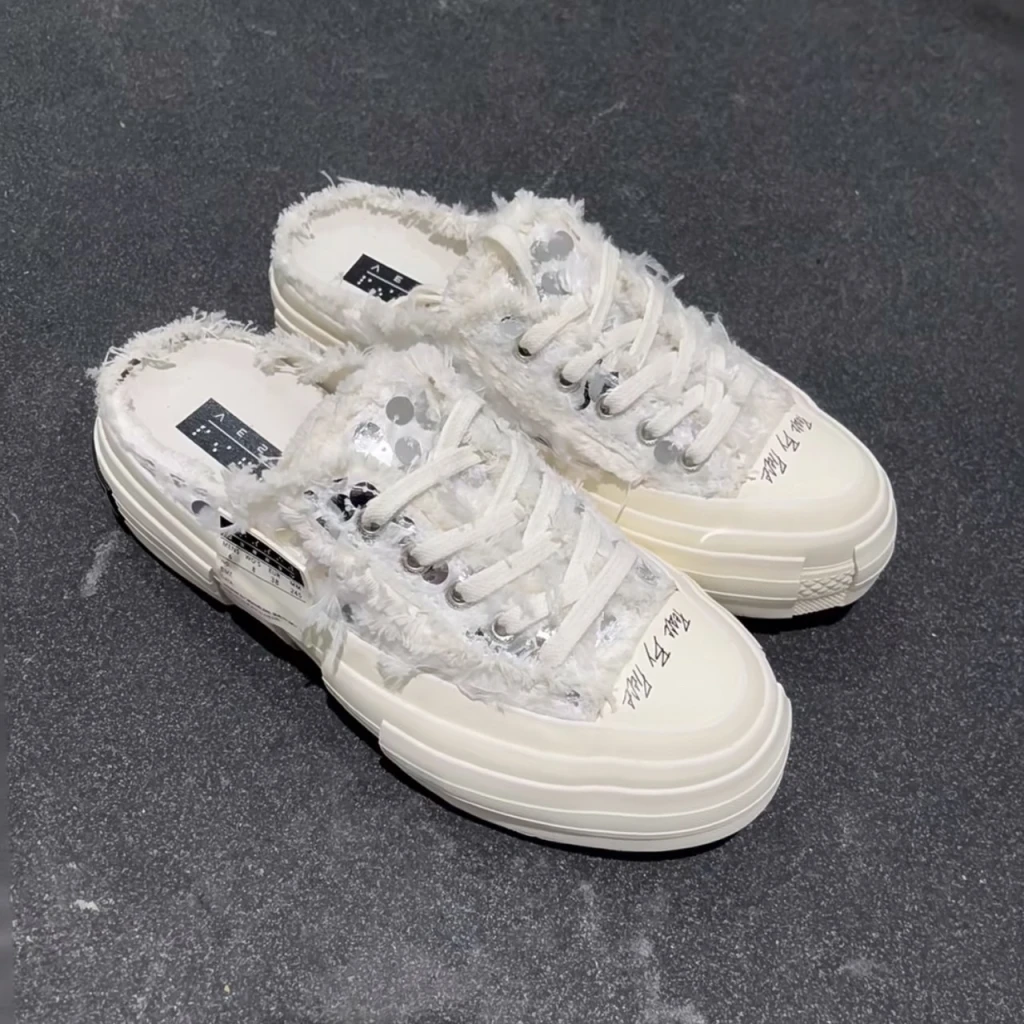 xVESSEL G.O.P Slip 天鵝之夢 長絨毛亮片半拖 (S23X14S)