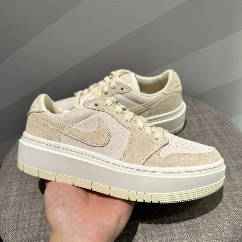 NIKE AIR JORDAN 1 ELEVATE LOW SE 奶茶麂皮 厚底 (DH7004-101)