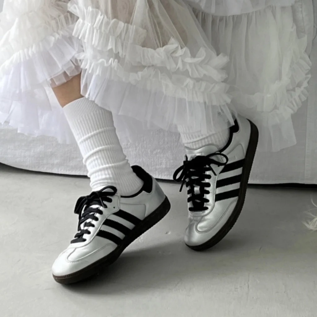 ADIDAS ORIGINALS SAMBA OG 液態金屬銀黑 (JI4218)