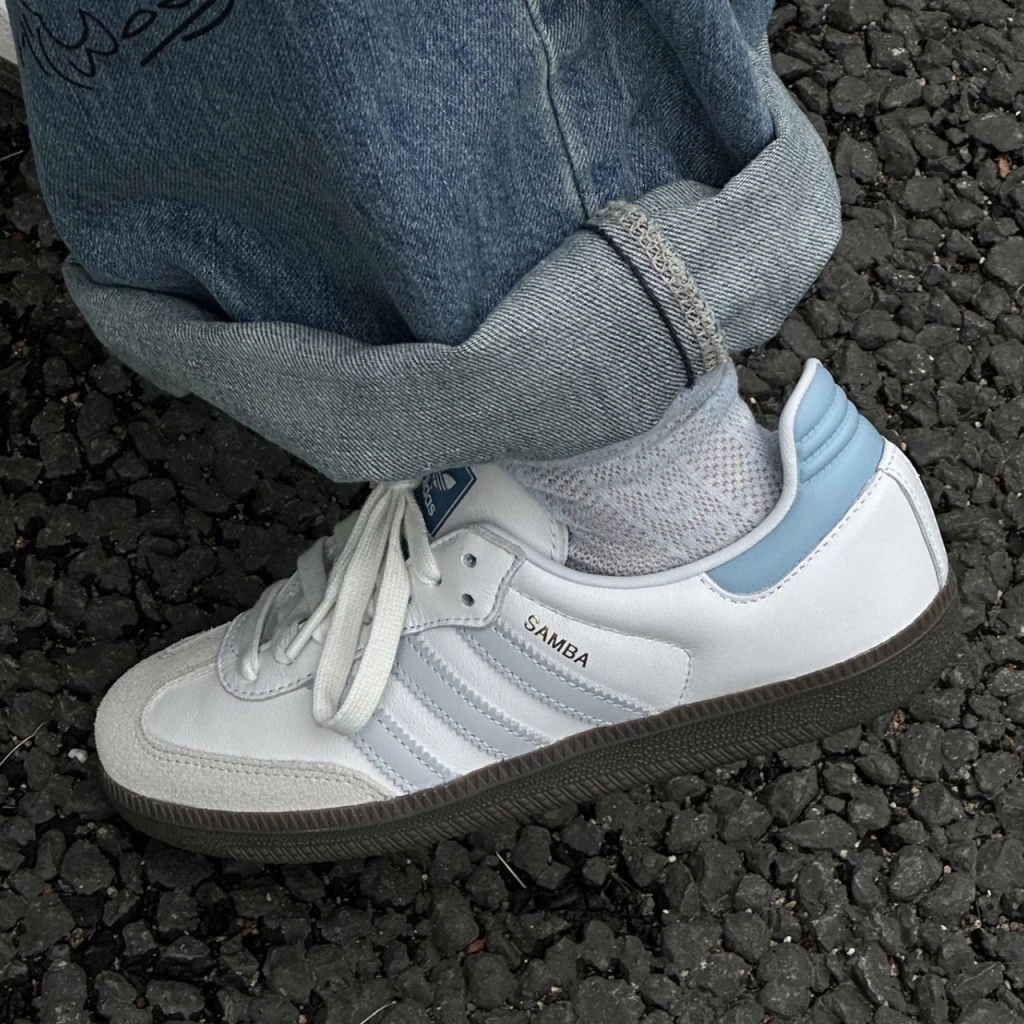 ADIDAS ORIGINALS SAMBA OG 淺白寶寶藍 (ID2055)