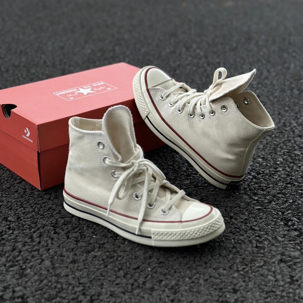 CONVERSE Chuck70 高筒米白帆布鞋(162053C)