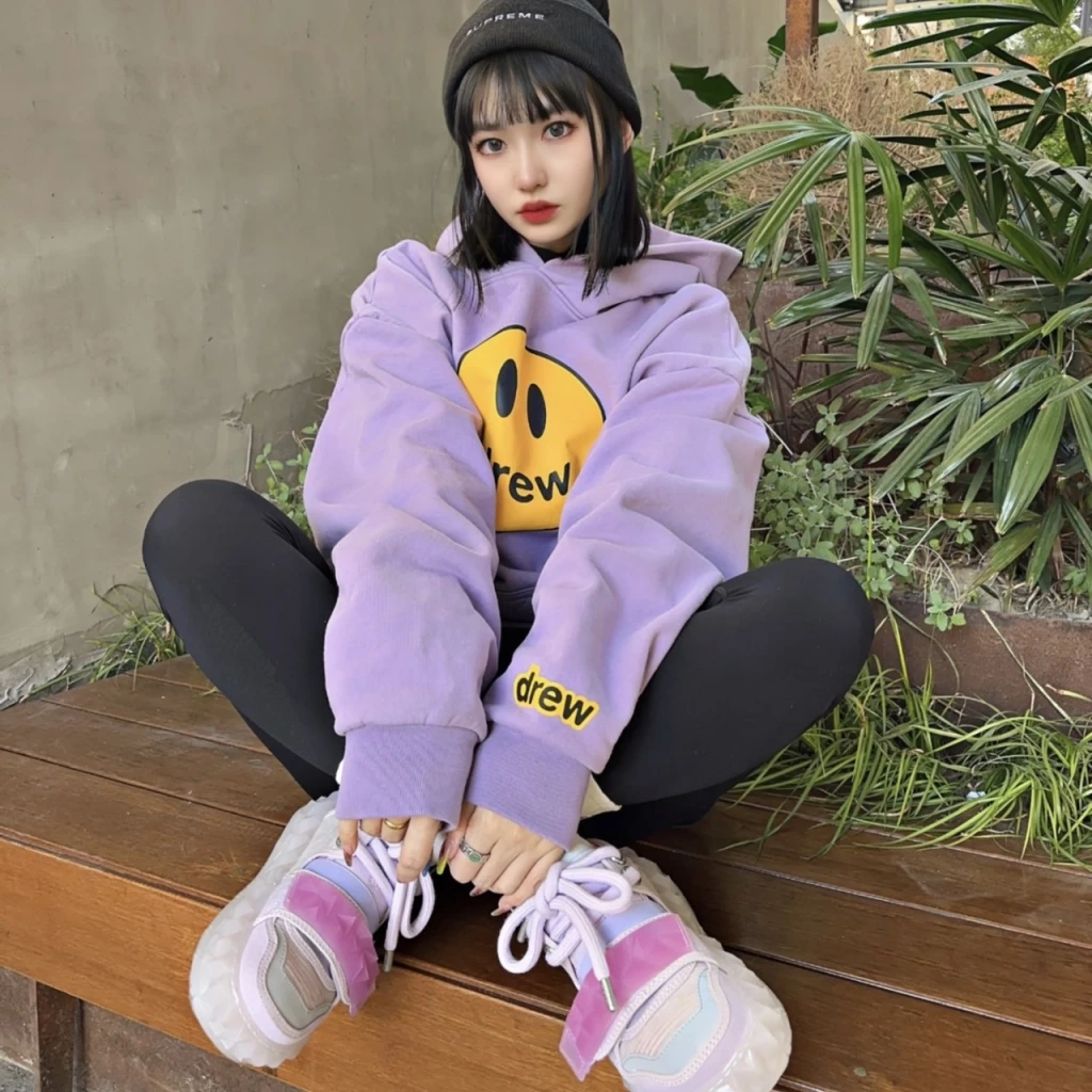 Drew House 笑臉長袖連帽帽Tee