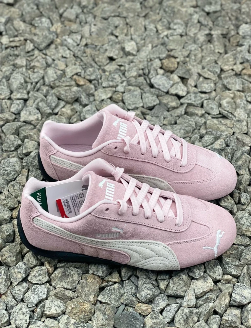 PUMA Speedcat OG 復古賽車鞋 粉白 (398846-04)
