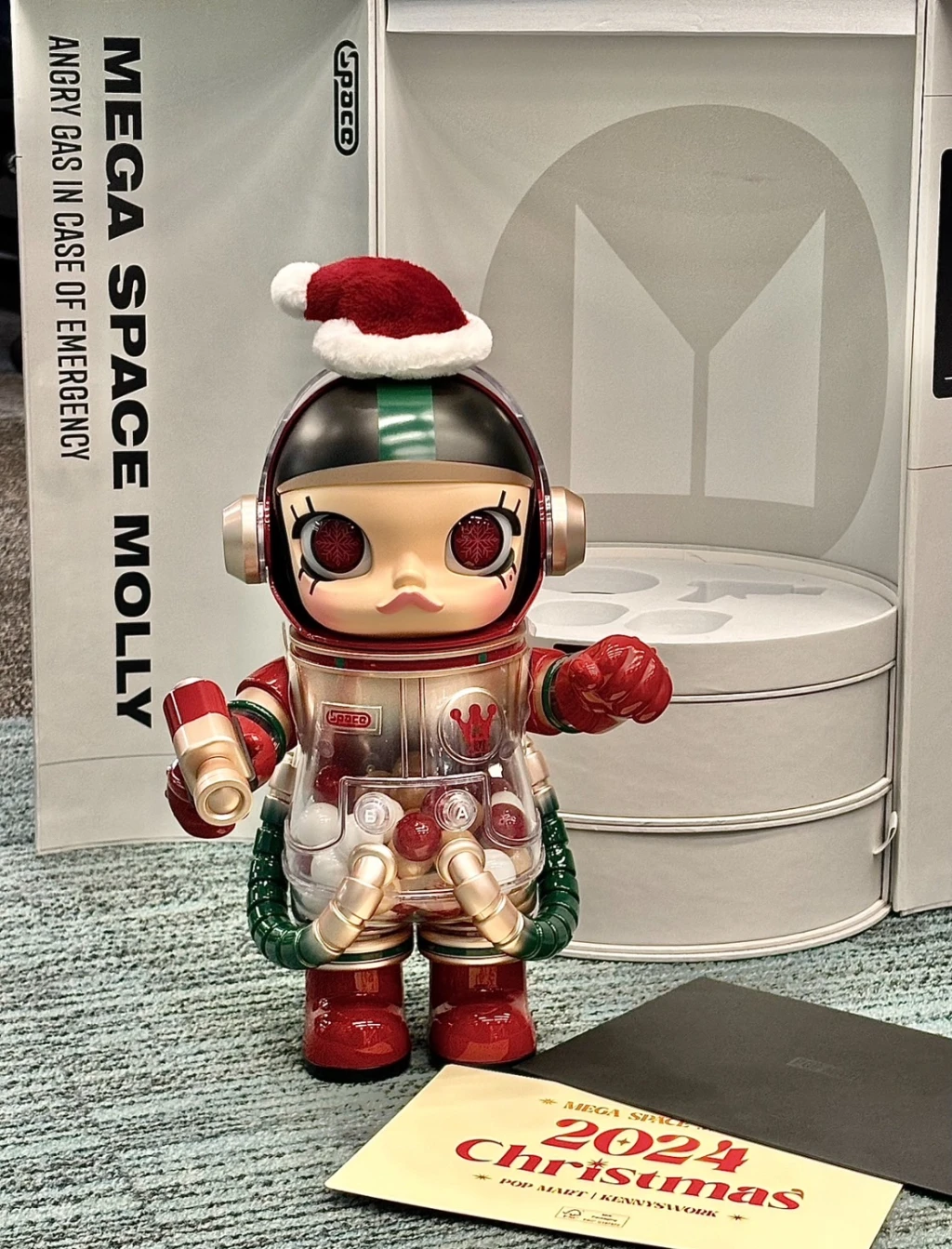 泡泡瑪特POP MART x 得物 聖誕限定 Molly 400% 禮盒套裝