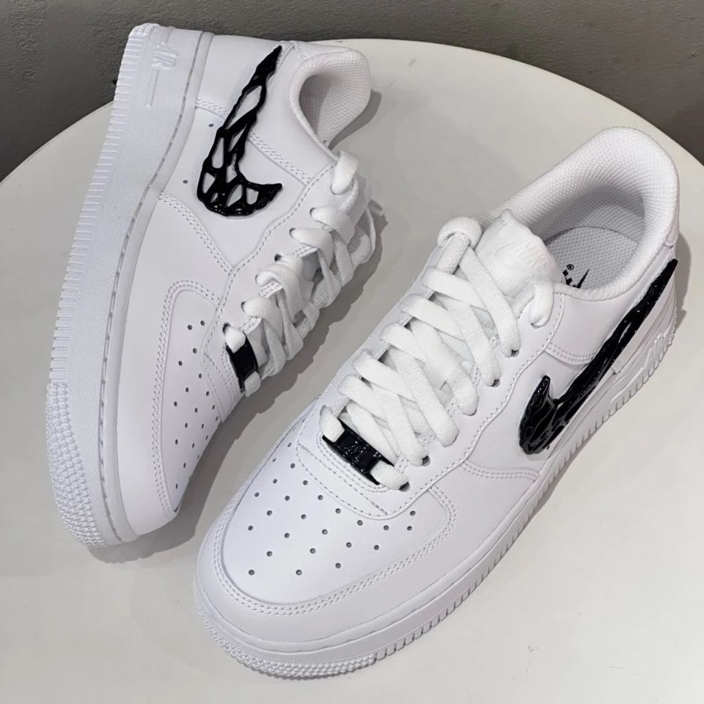 HOT Liquid Metal Air Force One Metallic Swoosh Nike Air Force
