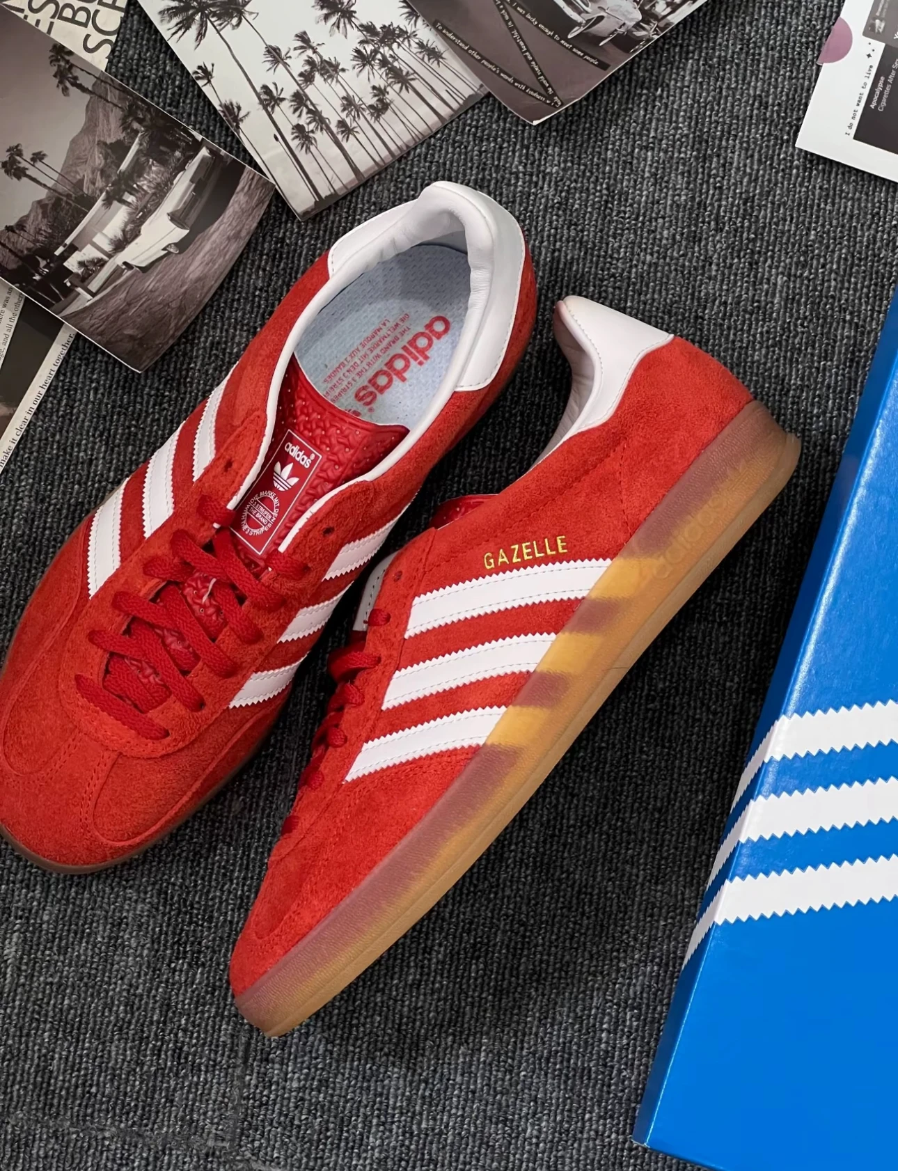 <稀有補貨> Adidas Originals Gazelle Indoor 正紅色焦糖底（JI2063）