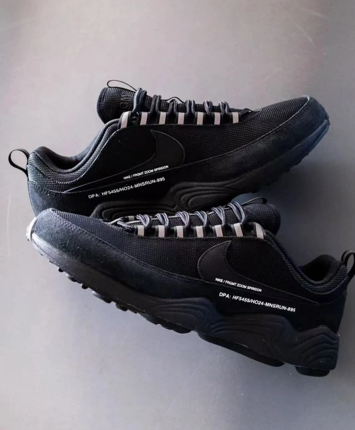 Fragment Design x Nike Zoom Spiridon 藤原浩閃電聯名 黑色 (HF5455-001)