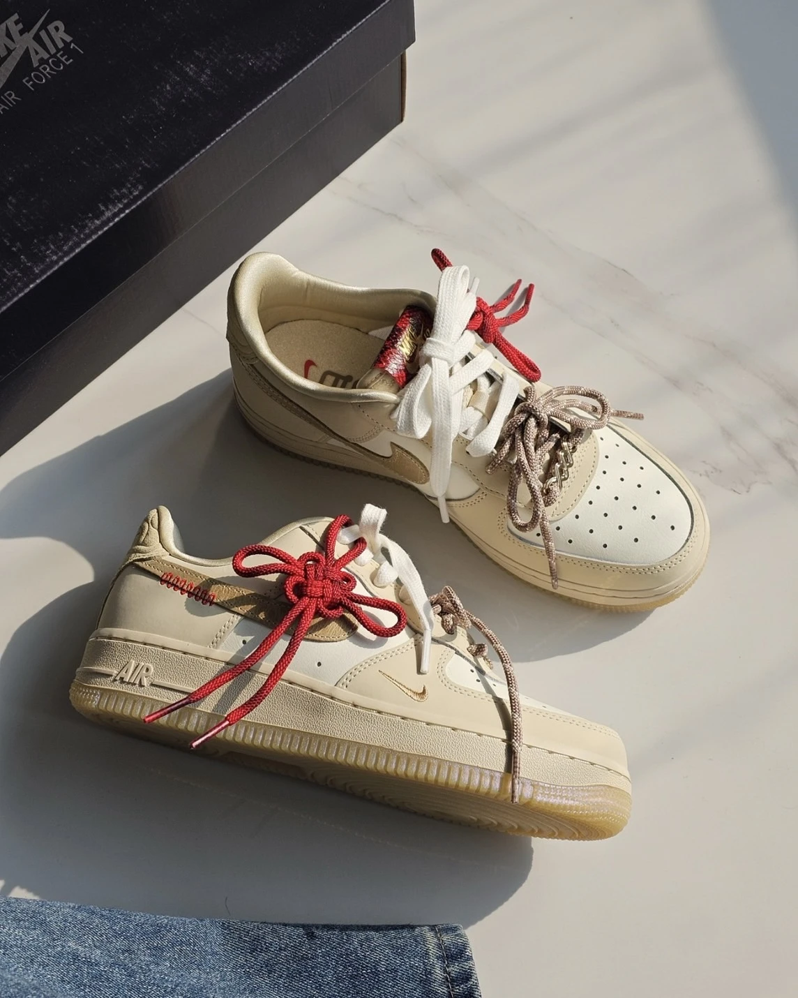 NIKE AIR FORCE 1 LOW CNY 蛇年限定 奶茶色 中國結(HV5990-172)