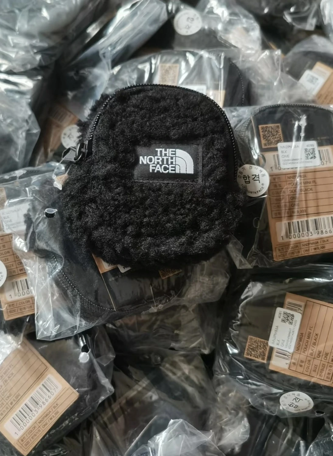 北臉THE NORTH FACE 羊毛 耳機包 零錢包
