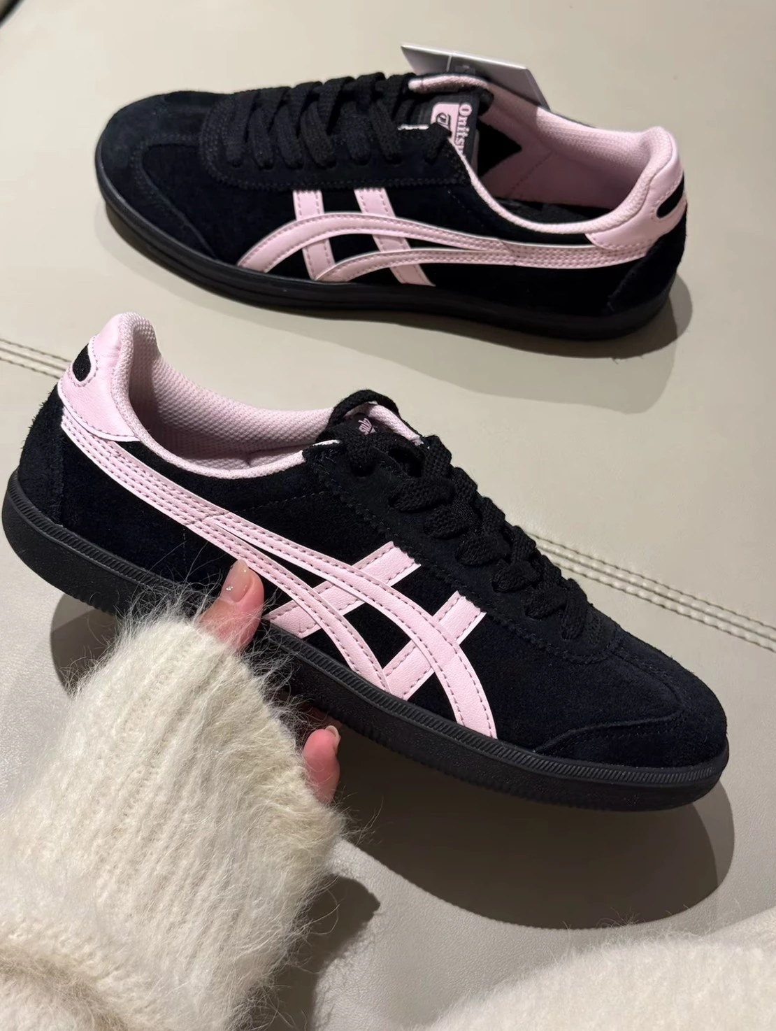 <超美> Onitsuka Tiger Tokuten 鬼塚虎 麂皮 黑粉(1183C254-001)