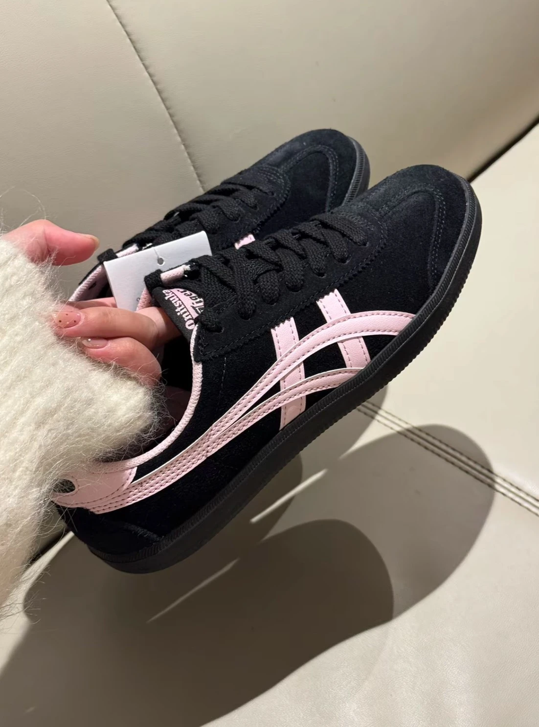 <超美> Onitsuka Tiger Tokuten 鬼塚虎 麂皮 黑粉(1183C254-001)