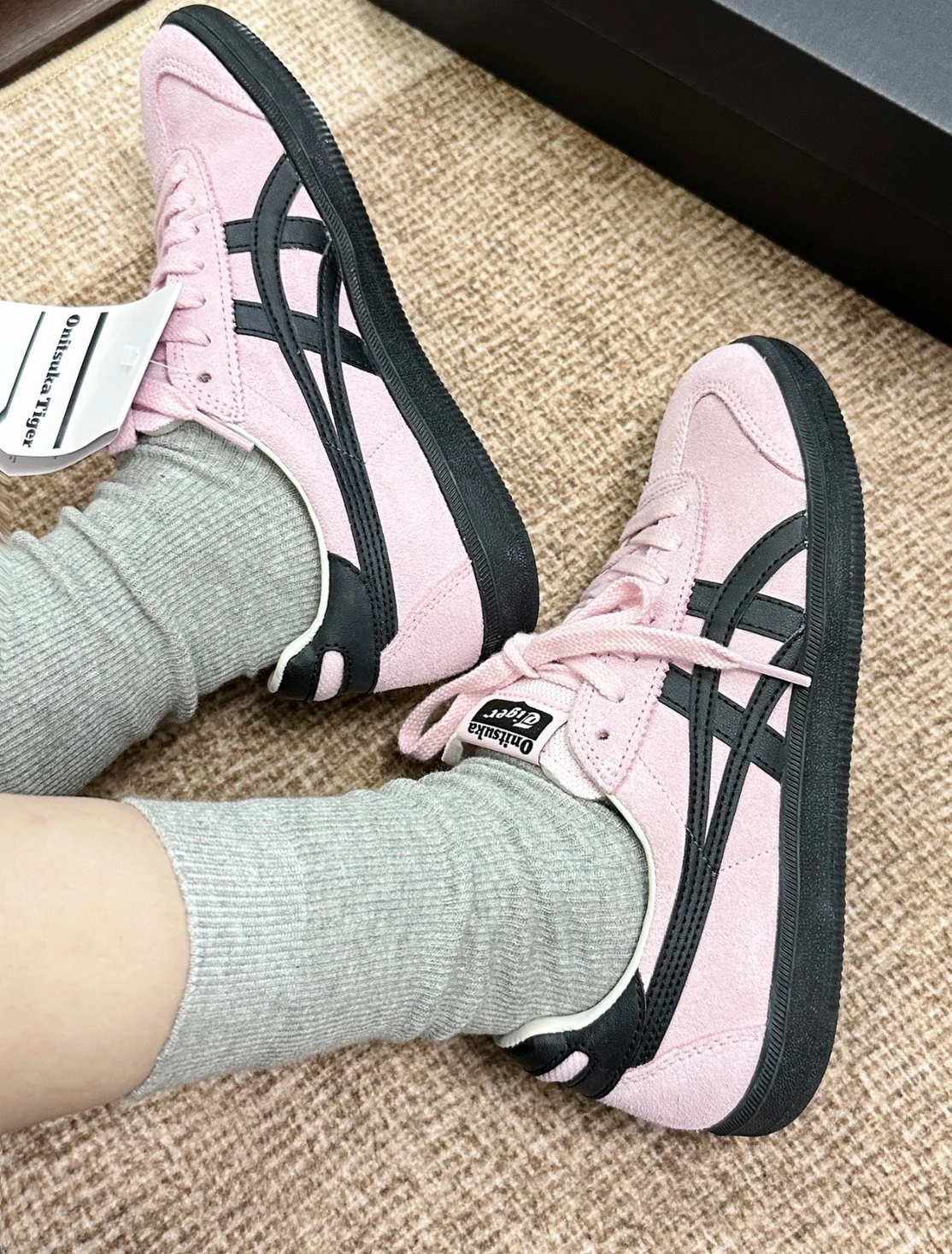 <超美> Onitsuka Tiger Tokuten 鬼塚虎 麂皮 粉黑