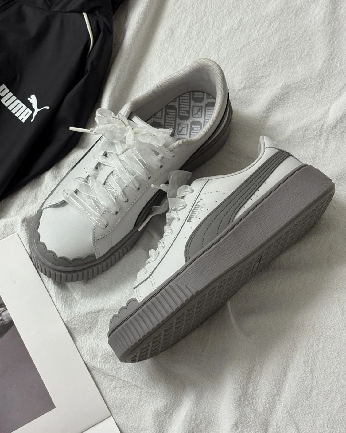 PUMA MOSTRO 厚底花苞鞋 灰色(404157-01)