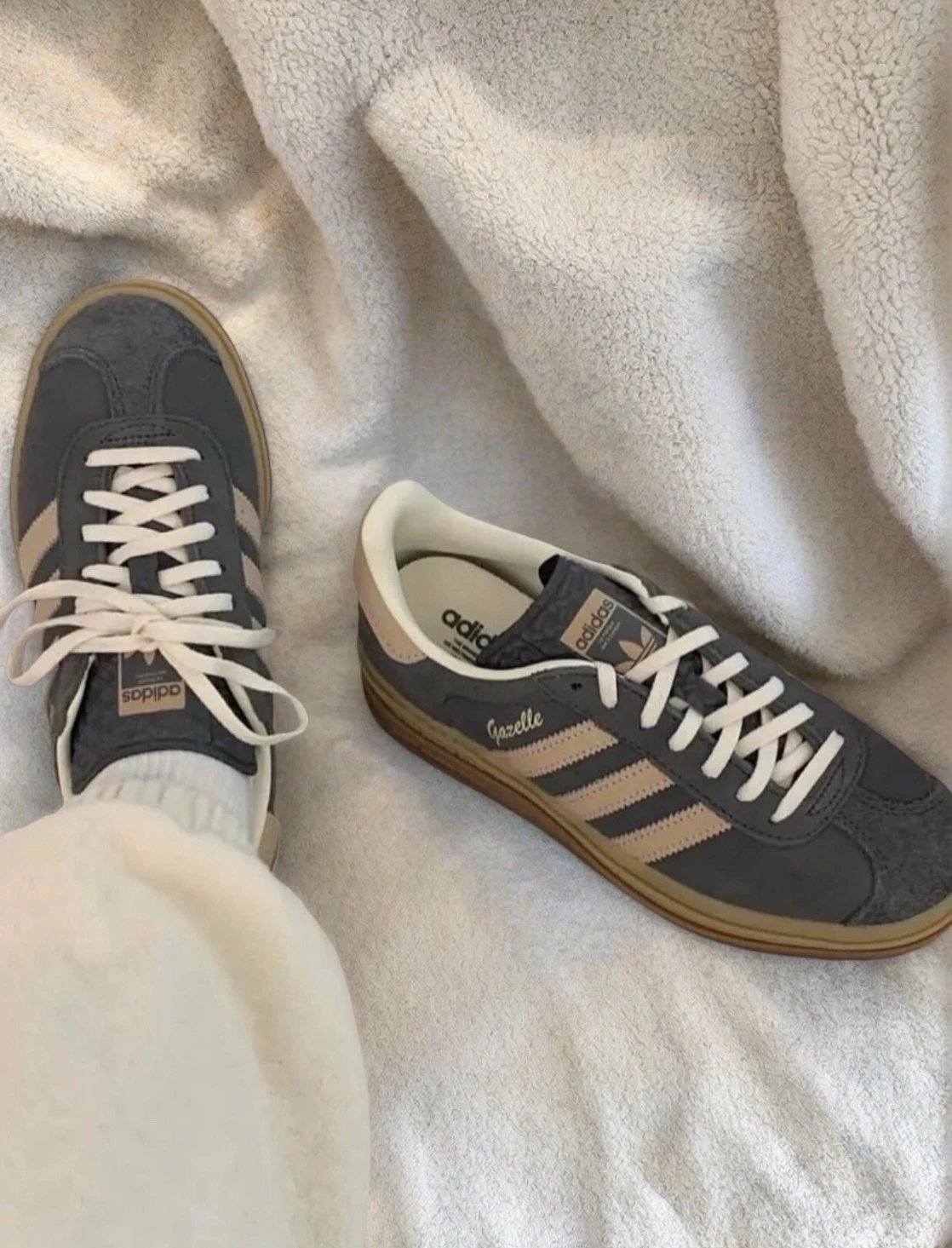 ADIDAS ORIGINALS GAZELLE BOLD 格雷灰棕(IE0428)