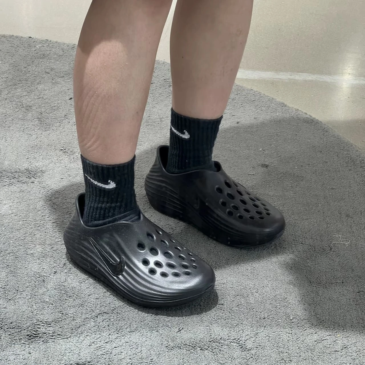 Nike ReactX Rejuven8 "Black" 懶人洞洞拖 恢復鞋 黑(HV5060-001)