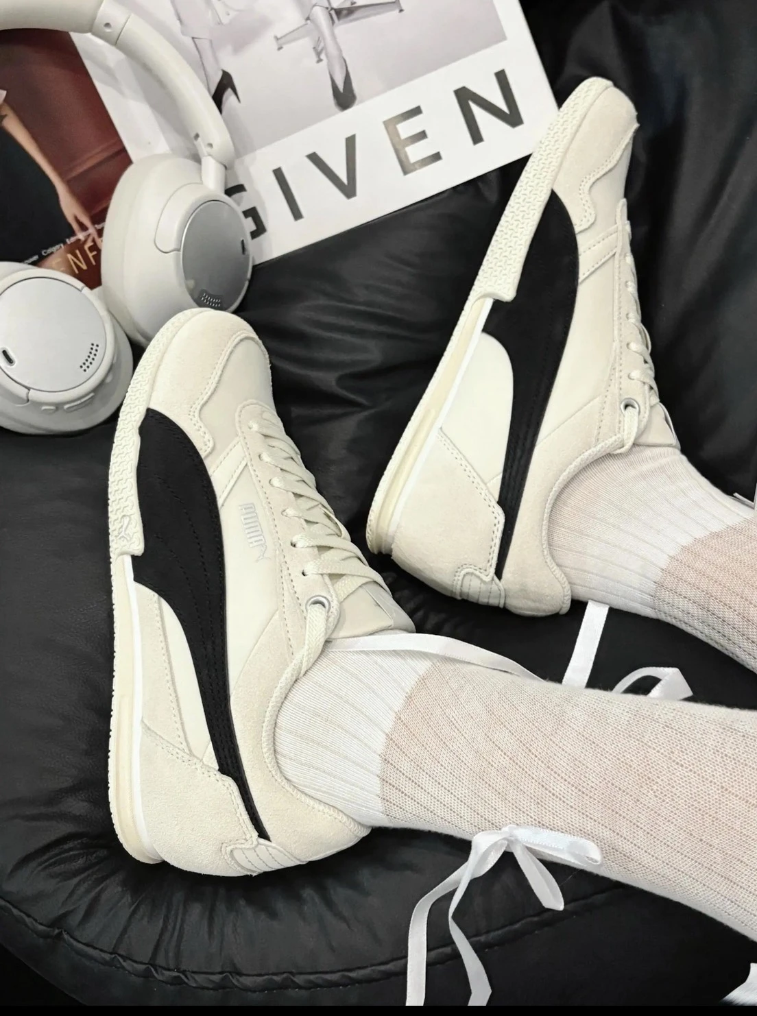 PUMA BELLA DONNA NYLON  黑白(403554-01)