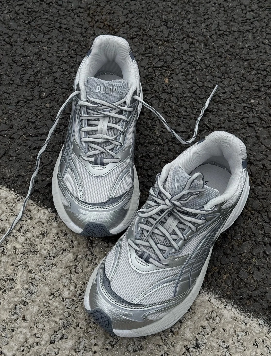 PUMA VELOPHASIS LITE 老爹鞋 灰銀 增高(406204-01)