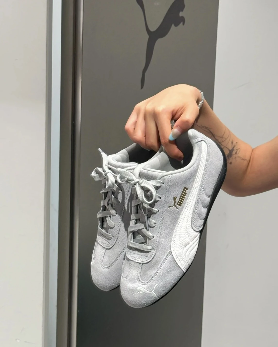 PUMA Speedcat OG 復古賽車鞋 淺灰白 雲霧灰(398846-05)