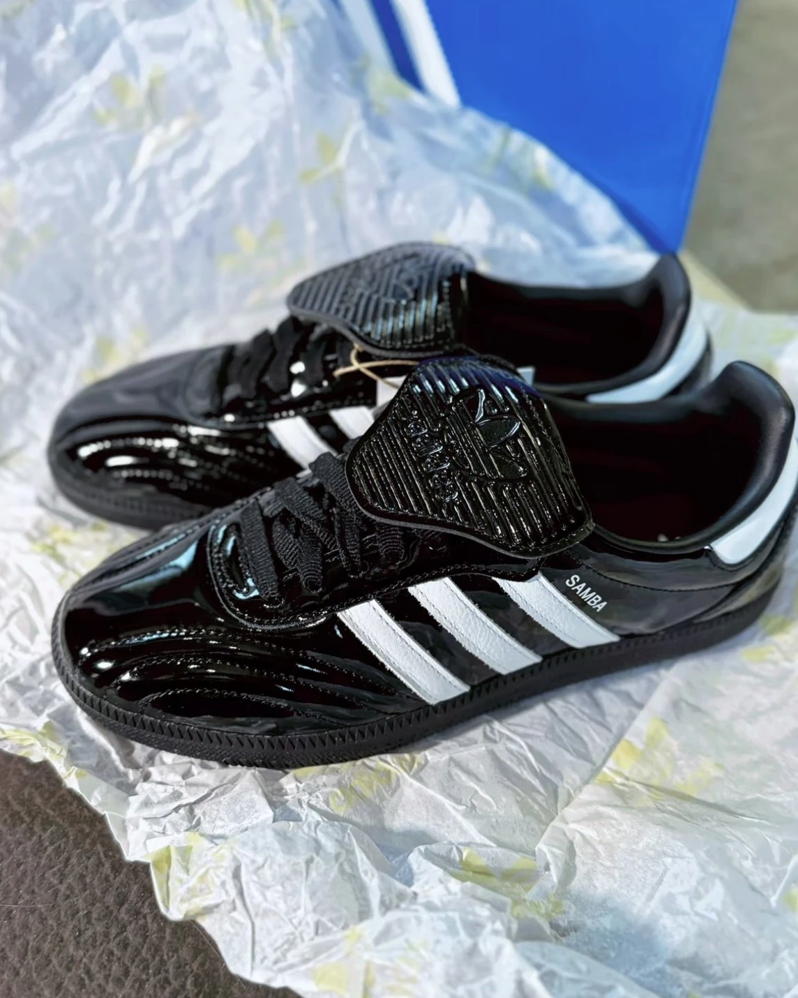 <韓國限定>ADIDAS SAMBA LT 漆皮黑白(JI2707)