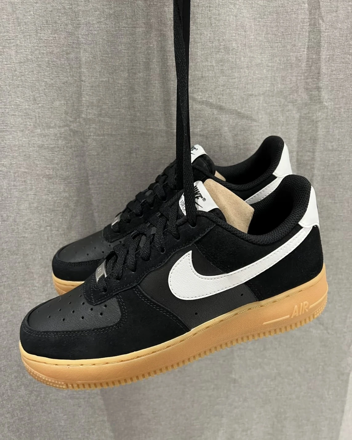 NIKE AIR FORCE 1 LOW "Black White Gum" 麂皮黑白 生膠底(FQ8714-004)