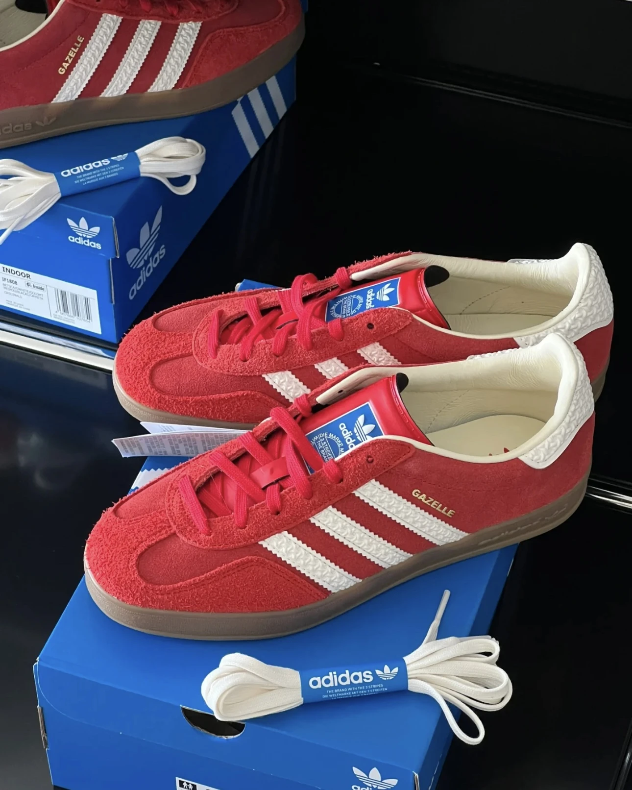 <超級折扣🔥>Adidas Originals Gazelle Indoor 藍標紅色(IF1808)