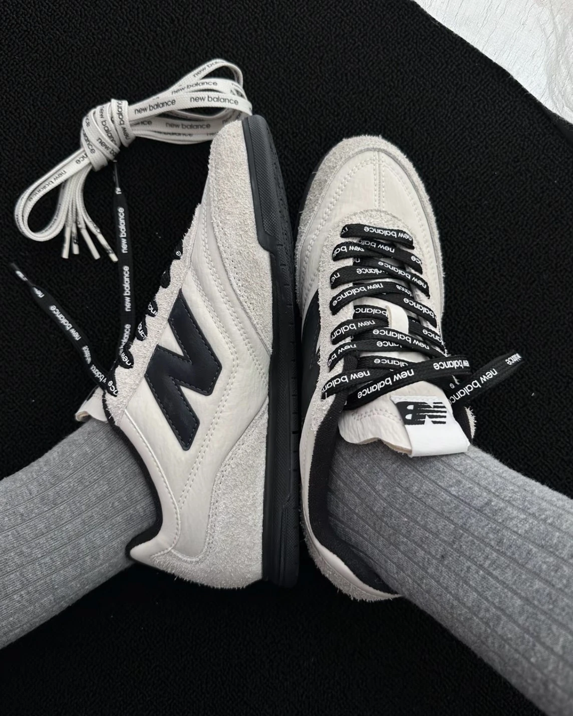 Niko and x New Balance RC42黑白 灰白 毛邊麂皮(URC42NAL)