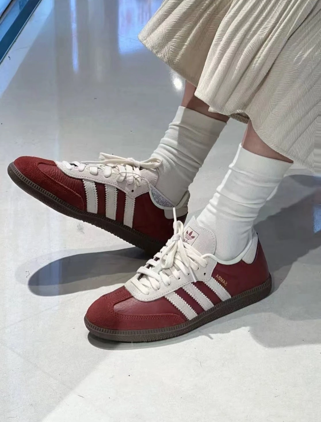 ADIDAS SAMBA OG 山楂紅 (JI3216)