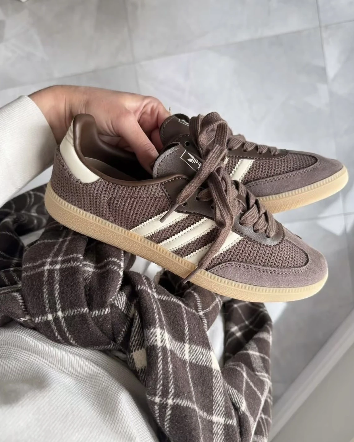 <國外限定>ADIDAS ORIGINALS SAMBA編織巧克力 可可色(JI3184)