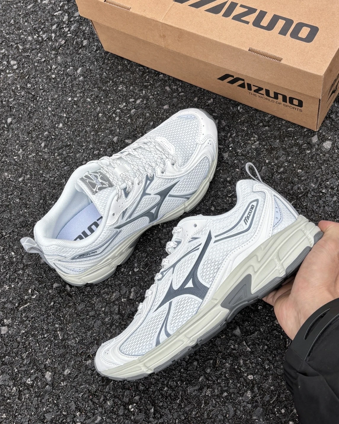 <🔥超瘋折扣>Mizuno Speed 10S 灰白 復古慢跑鞋(D1GH240603)