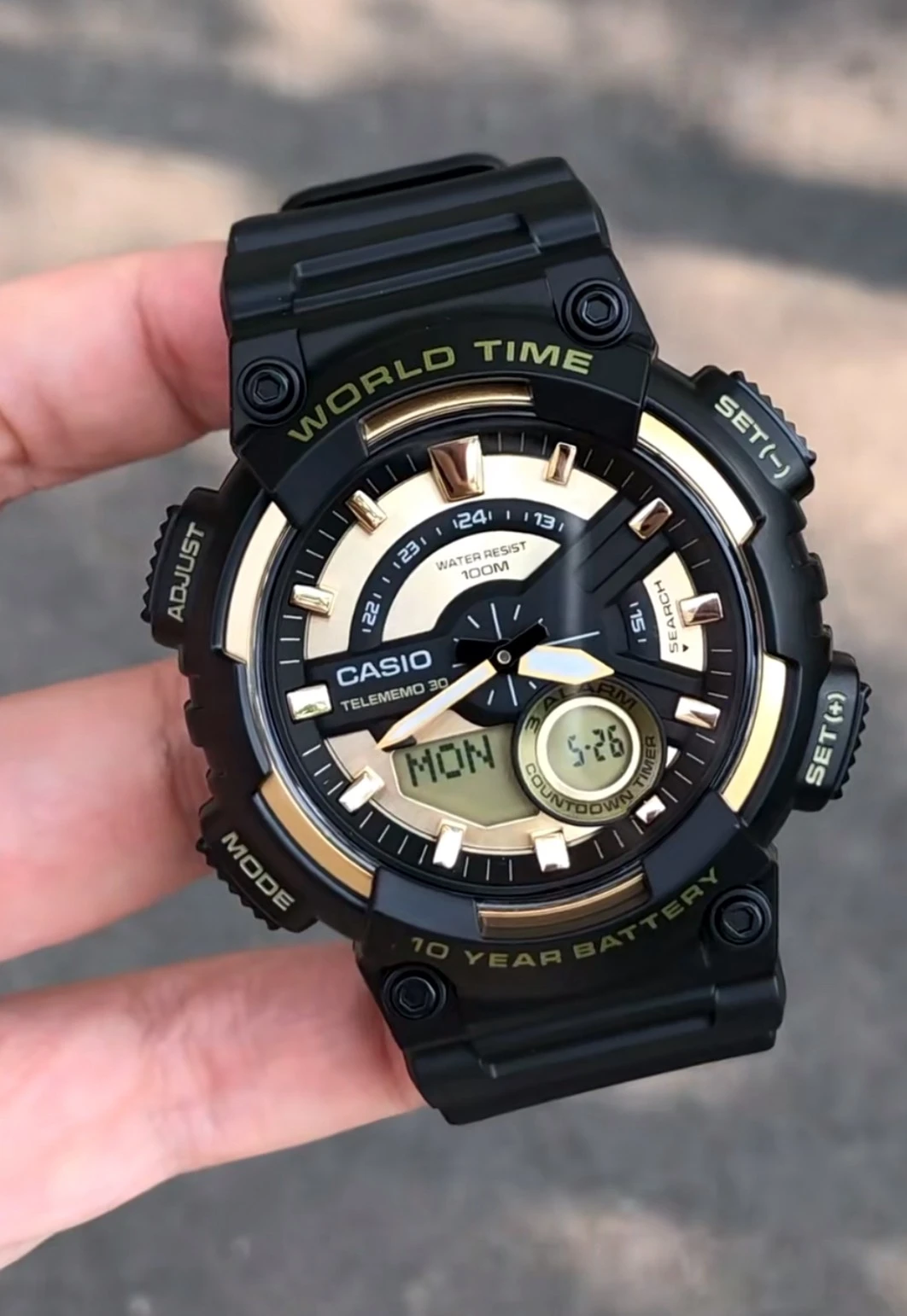 CASIO 卡西歐 YOUTH STANDARD系列 黑金 石英機芯 手錶