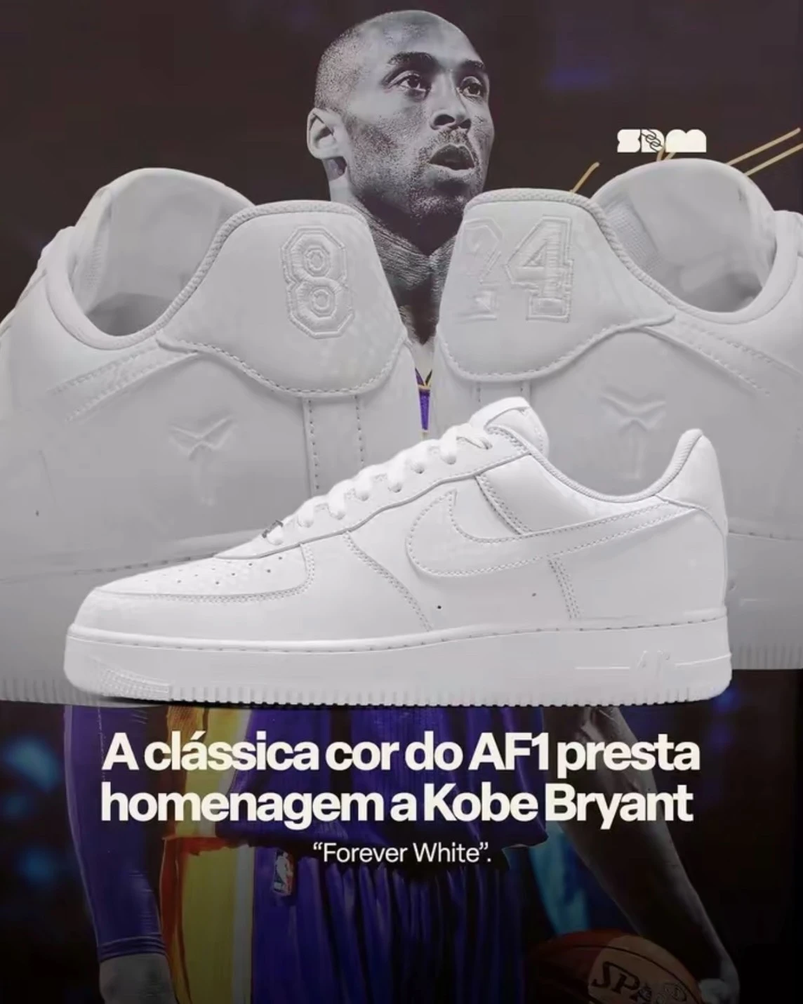 KOBE x AIR FORCE 1 "Forever White" 白曼巴 蛇麟紋(IB0018-100)