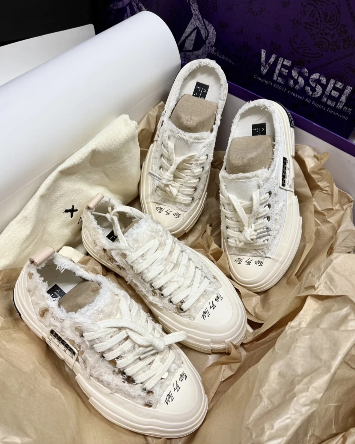 <限量禮包> xVESSEL 吳建豪帆布鞋 半拖 2雙 隨機出貨(盲盒內皆有兩雙)
