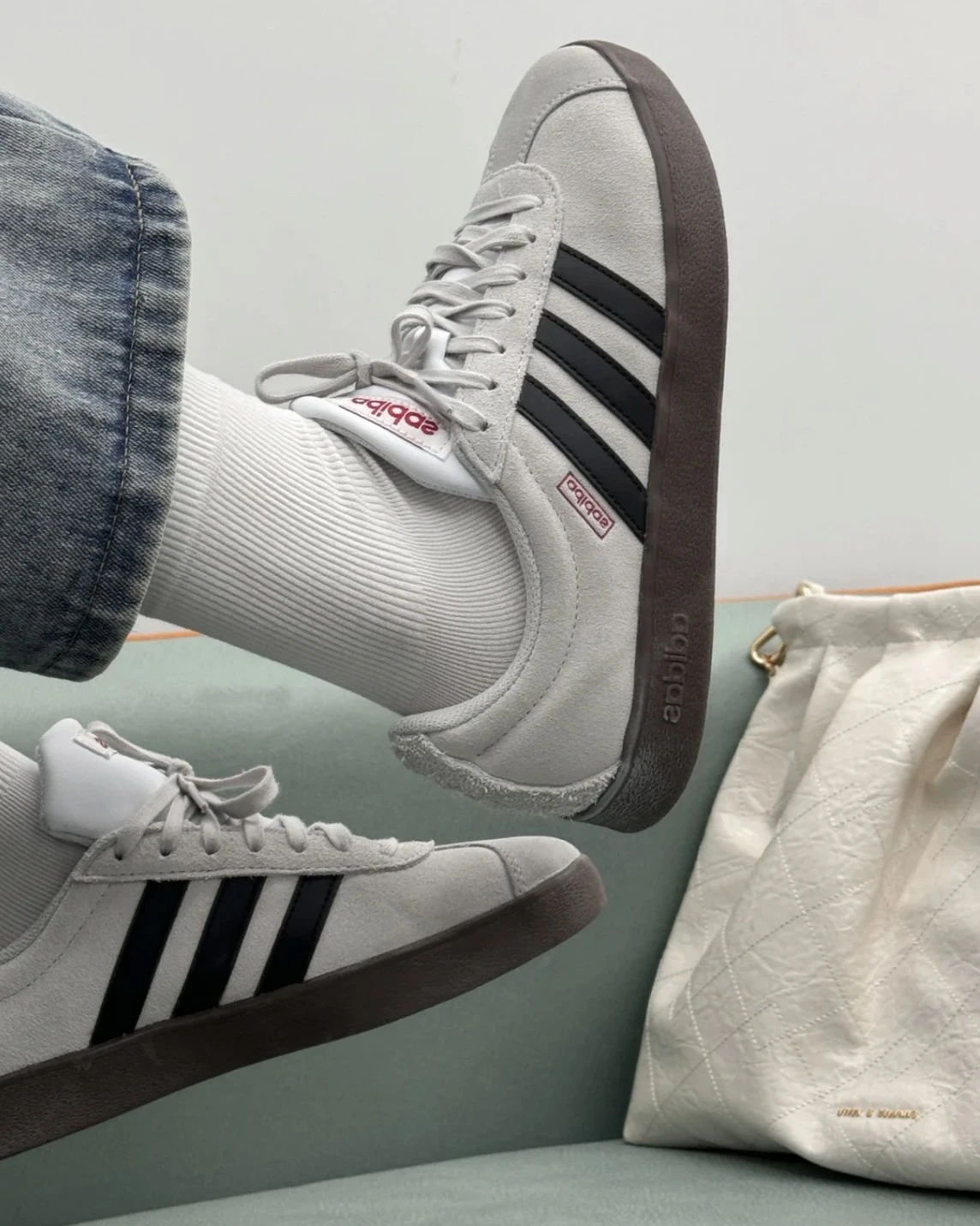 ADIDAS NEO VL COURT 2.0 復古 麂皮灰 焦糖底(HQ1802)