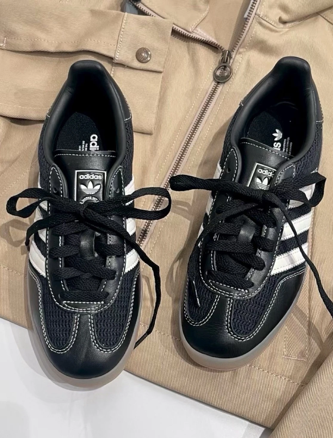 ADIDAS GAZELLE INDOOR 編織 拼接 黑(JI2061)