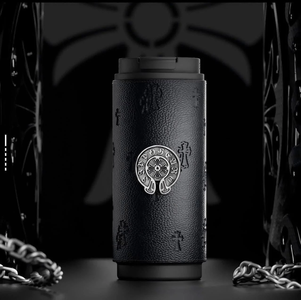 官方正品 Zippo 黑武士 克羅心 荔枝壓紋皮革 保溫杯