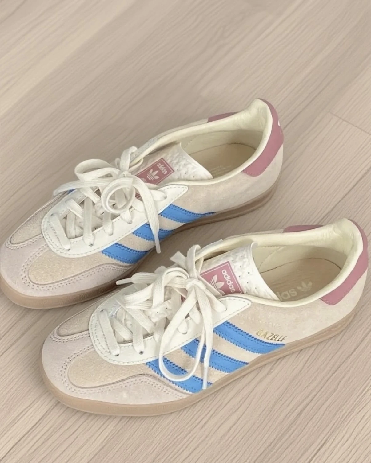 ADIDAS GAZELLE INDOOR 天空藍粉紫 (JQ0010)
