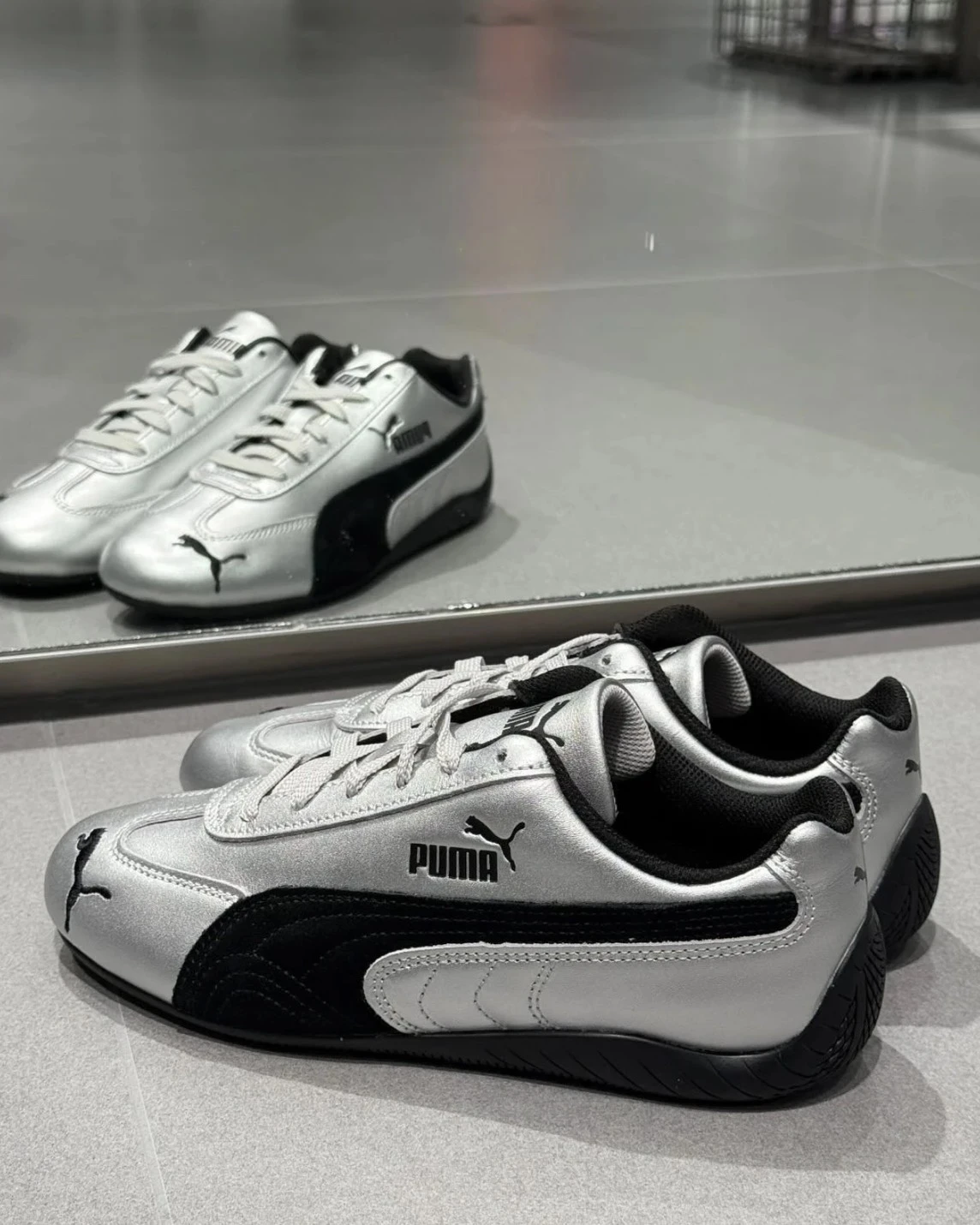 <Rose著用>Puma Speedcat 賽車鞋 液態 銀黑 男女同款(403689-01)