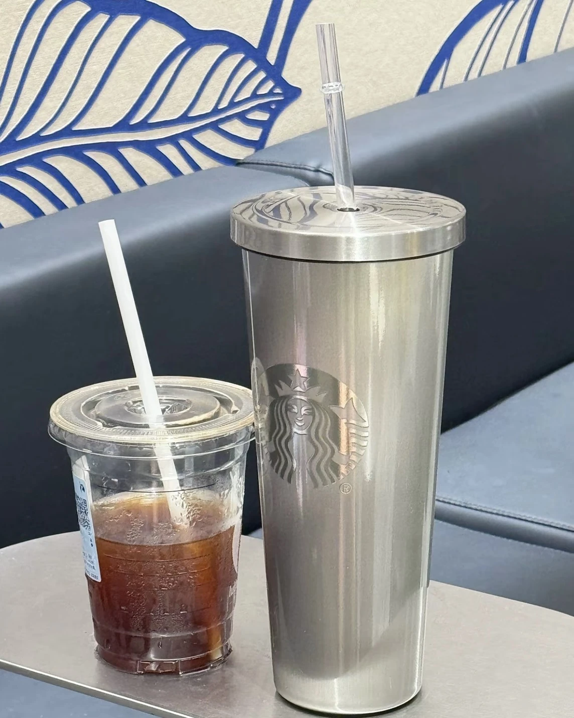 <國外限定>STARBUCKS 星巴克 貓眼灰 漸變 吸管杯800ml
