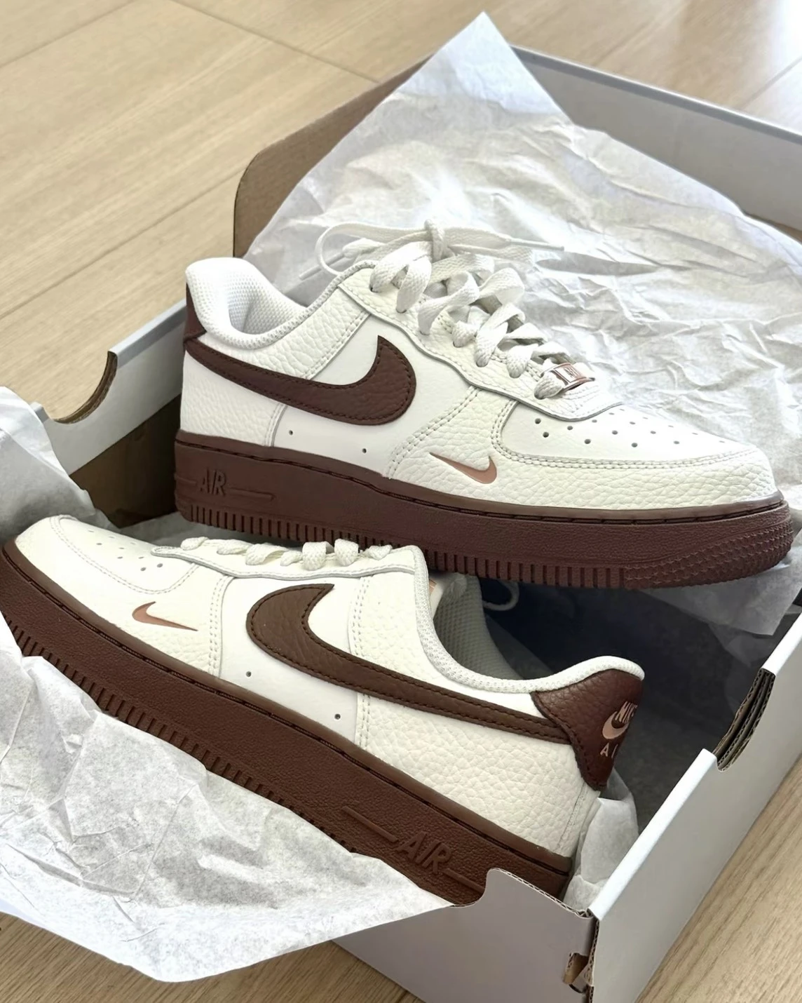 <🤎秋季美拉德> NIKE AIR FORCE 1 W 女款 復古棕 米白棕 焦糖可可(IM3378-122)