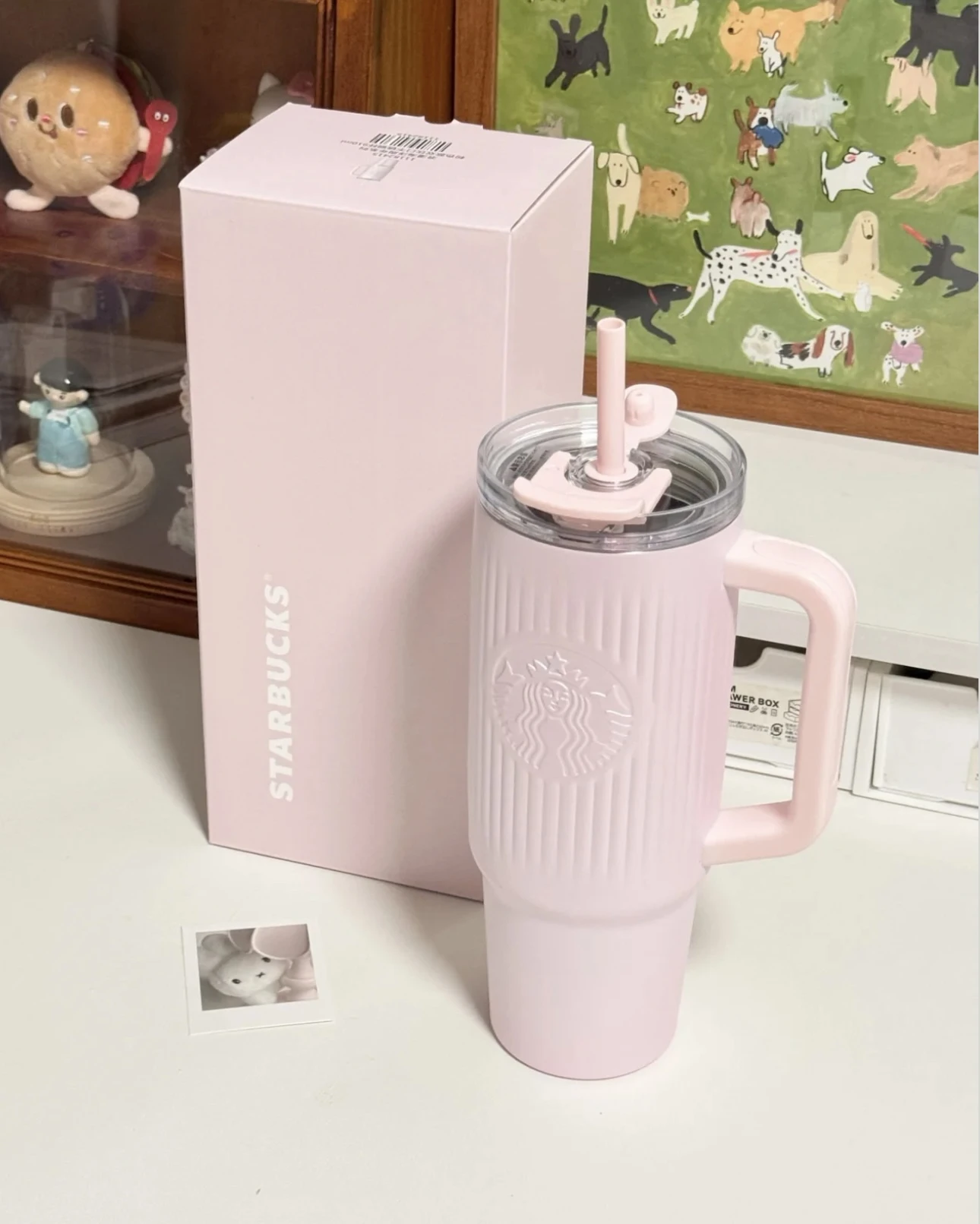 <國外限定✨>Starbucks星巴克 浪漫海洋系列 珠光粉 冰壩杯 吸管杯910ml